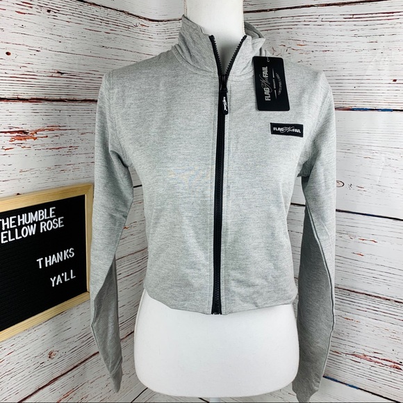 flag nor fail Tops - Flag Nor fail Cropped Track Jacket